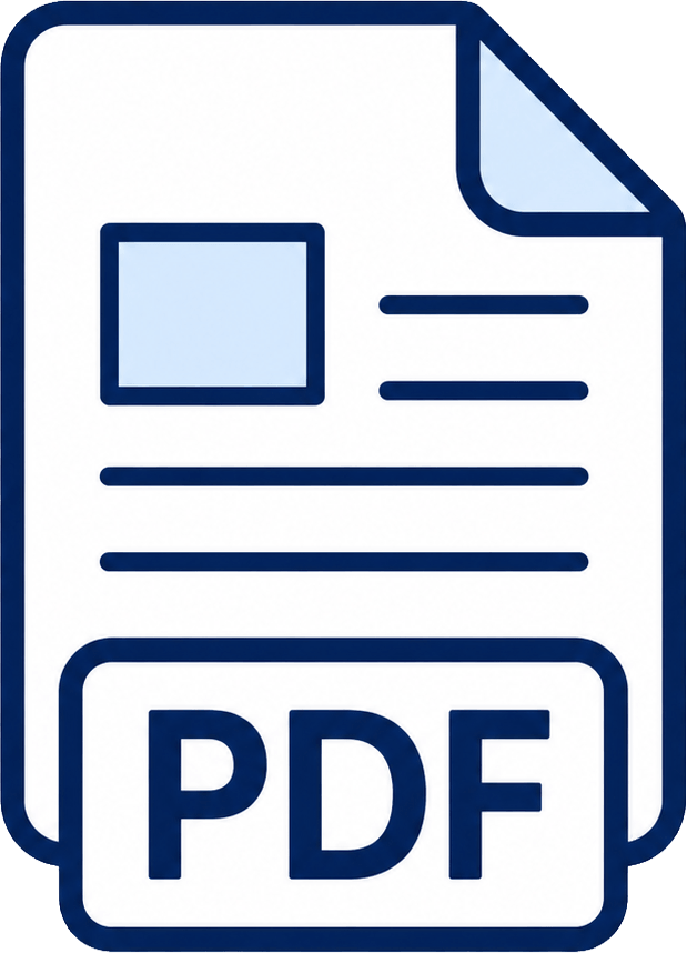 印刷用およびWeb配布用のPDFファイルを表したアイコン