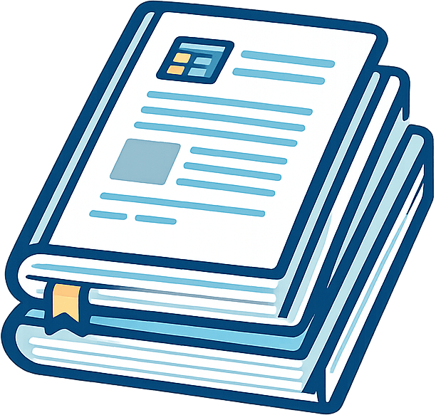 ページ数の多い報告書や白書の組版を表すアイコン