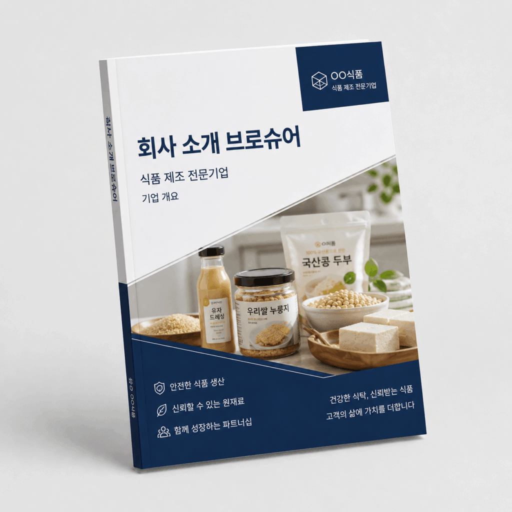 食品メーカーの韓国語版会社案内パンフレットの表紙画像