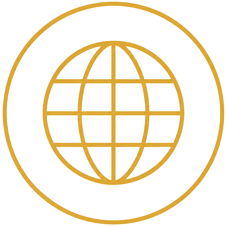 世界各国の言語展開を表す地球アイコン